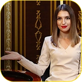 Melbet: Beautiful female dealer smiling